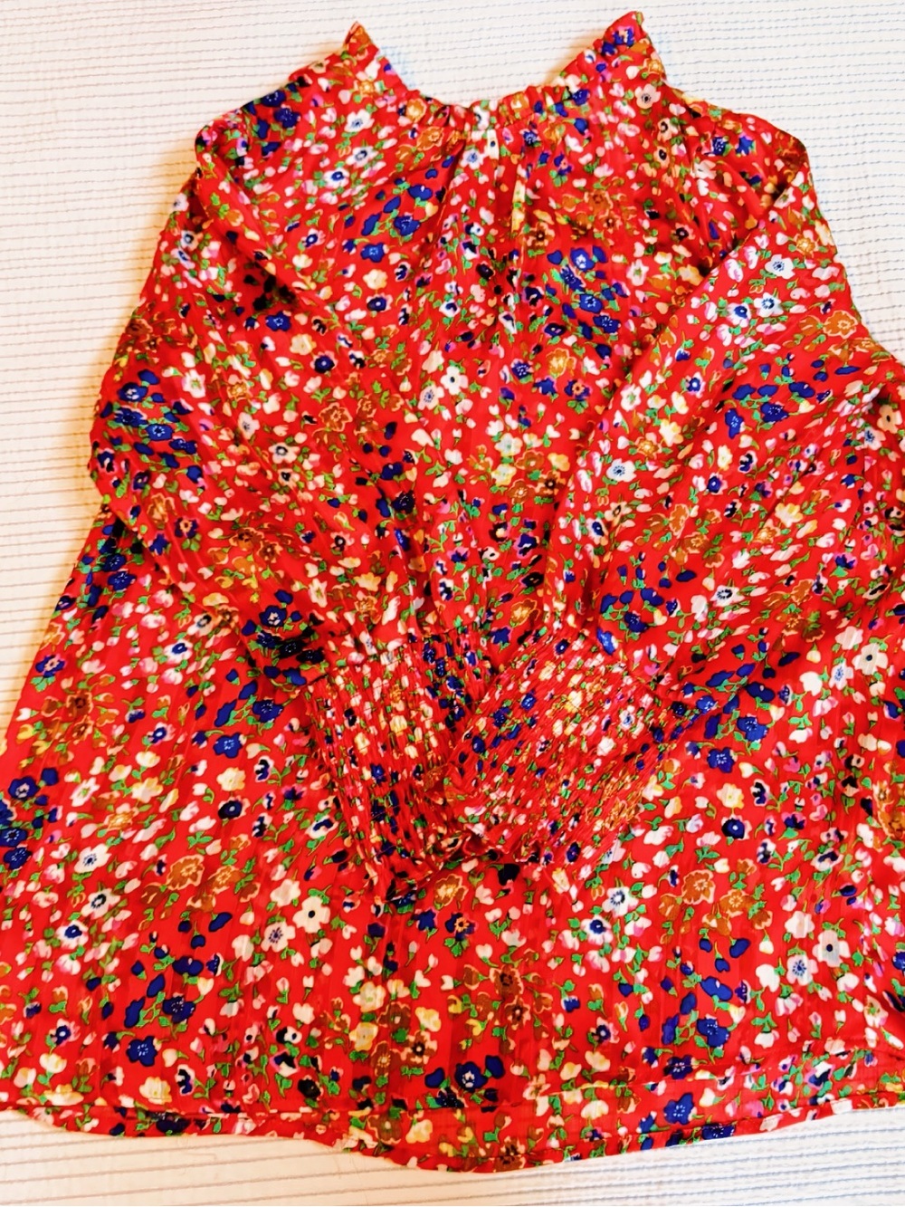 Rachel Zoe Red Calico Blouse